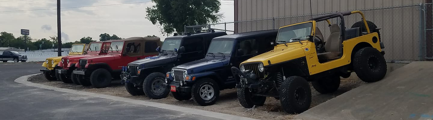 Image of Jeeps in a Row | Hix Auto Repair in Temple Texas